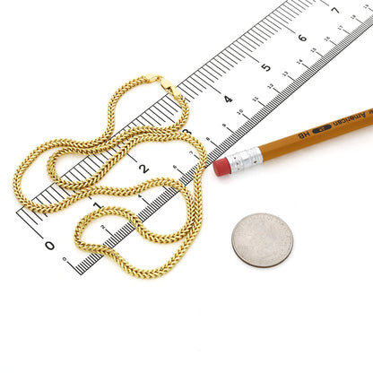 10K Yellow Gold-Filled 3mm Franco Chain Chain (Hollow) 18"-24"