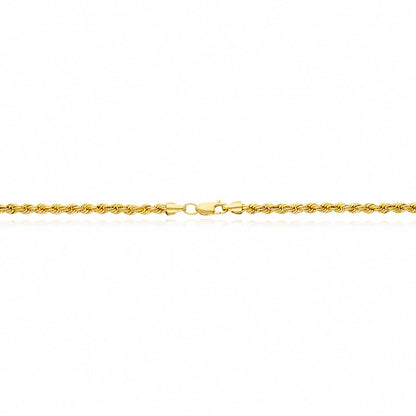 10K Yellow Gold-Filled 3.6mm Rope Chain (Hollow) 18"-24"