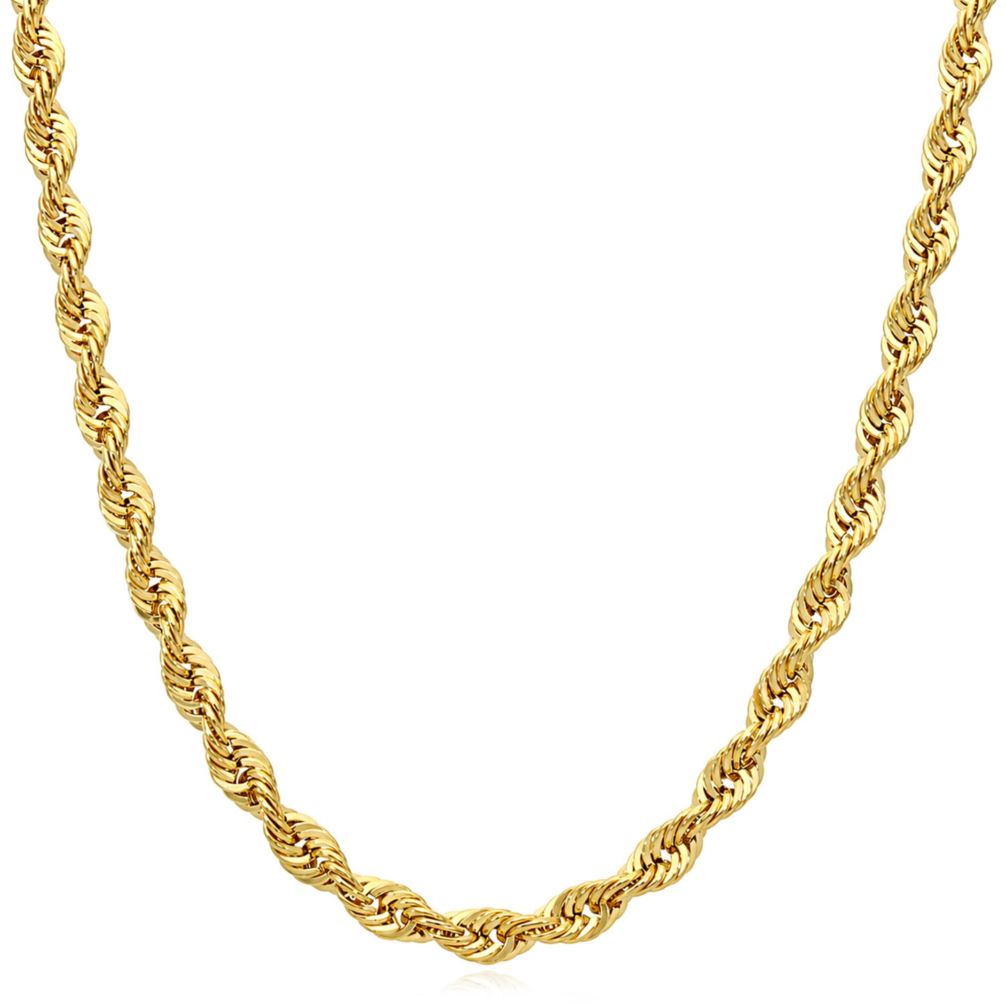 10K Yellow Gold-Filled 4.5mm Rope Chain (Hollow) 18"-24"