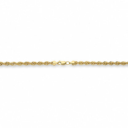 10K Yellow Gold-Filled 4.5mm Rope Chain (Hollow) 18"-24"