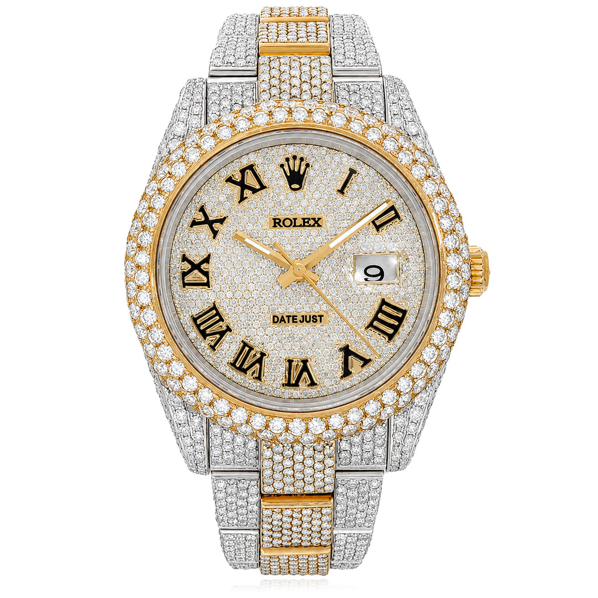 Rolex Datejust 126300 41mm Natural Diamond Dial Quickset Steel Yellow Gold Watch