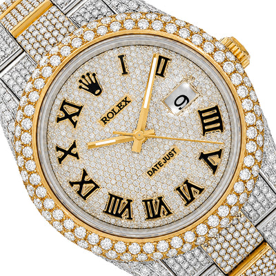 Rolex Datejust 126300 41mm Natural Diamond Dial Quickset Steel Yellow Gold Watch