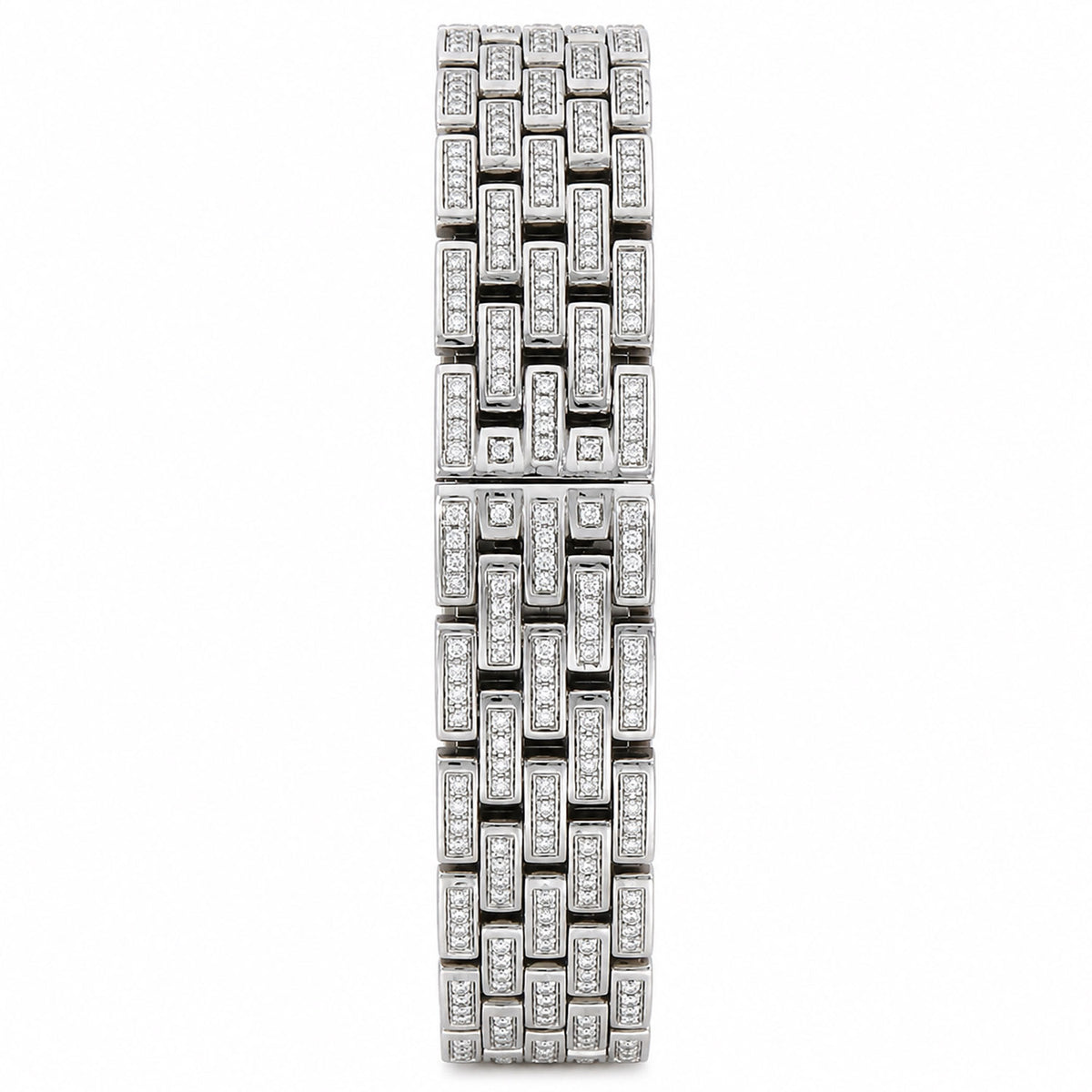 NEW Panthère De Cartier Small WSPN0006 4CTW Diamond Custom White Dial Watch