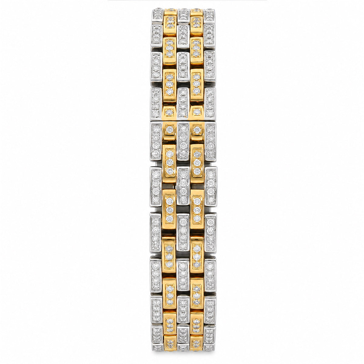 NEW Panthère De Cartier Small WSPN0006 4.50CTW Diamond Two-Tone Gold Steel Watch