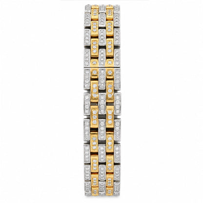 NEW Panthère De Cartier Small WSPN0006 4.50CTW Diamond Two-Tone Gold Steel Watch