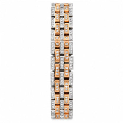 NEW Panthère De Cartier Small WSPN0006 4.50CTW Diamond Rose Gold Tone Watch