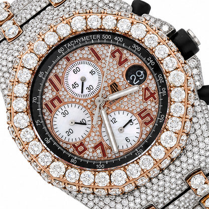 45TCW Natural Diamond Audemars Piguet Royal Oak Offshore Chronograph Men's Watch
