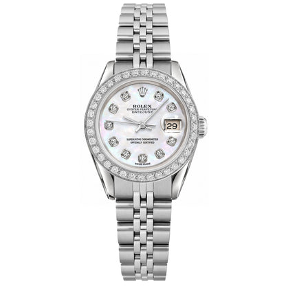 26mm Rolex Datejust 79160 Original Diamond Bezel MOP Dial Women's Jubilee Watch