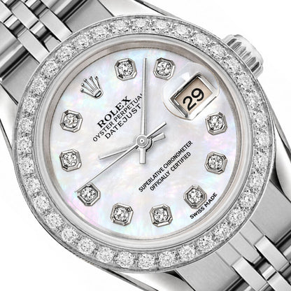 26mm Rolex Datejust 79160 Original Diamond Bezel MOP Dial Women's Jubilee Watch
