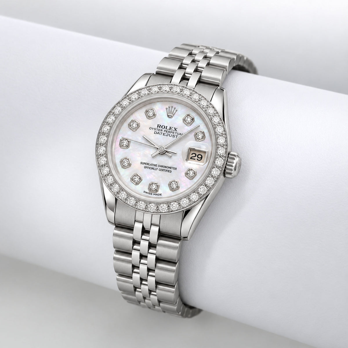 26mm Rolex Datejust 79160 Original Diamond Bezel MOP Dial Women's Jubilee Watch