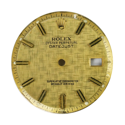 Original Rolex champagne stick-marker pie-pan dial 14252 — actual front view
