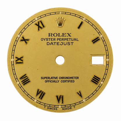 Rolex Datejust 26 dial Style 14272 — champagne Roman-marker front