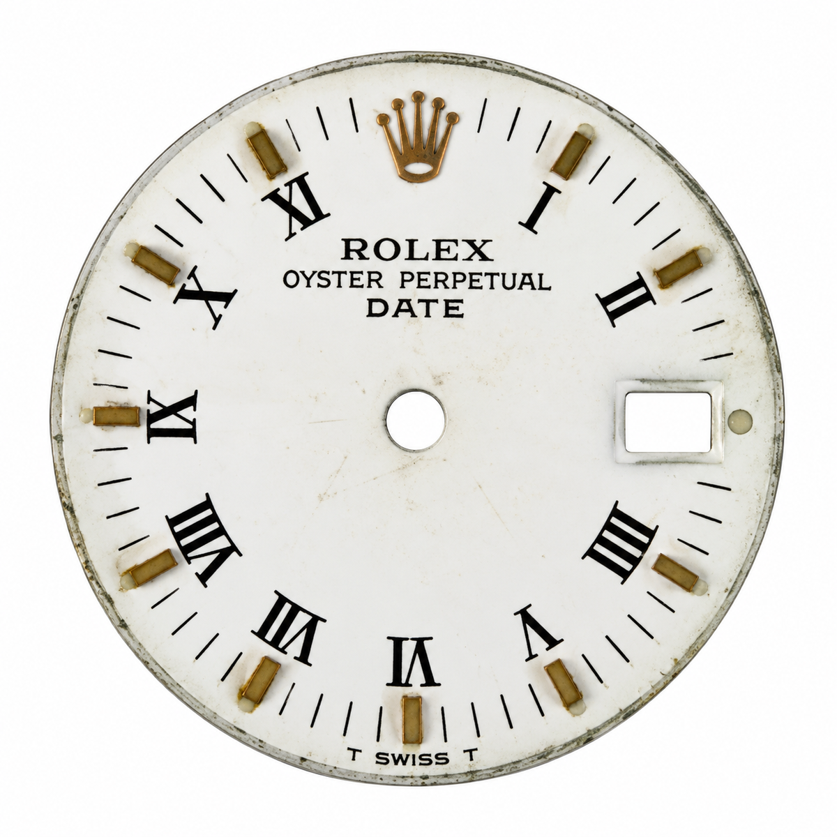 Rolex white matte Roman-and-stick dial — Style 14273 front