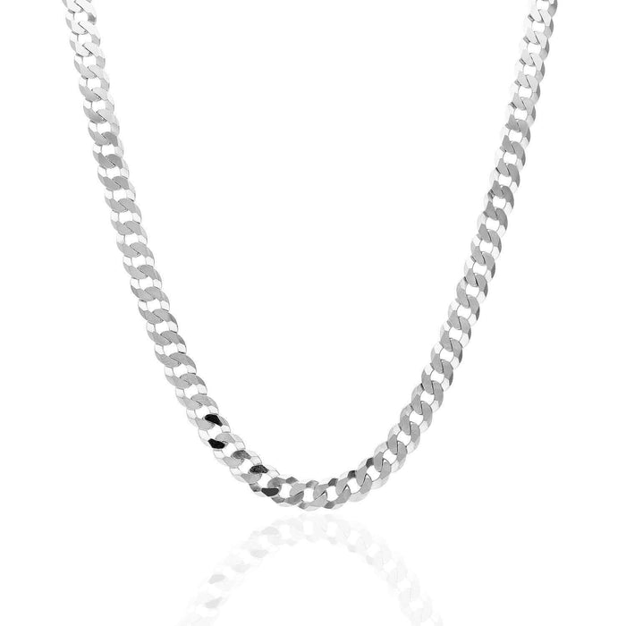 Sterling Silver 5.3mm Cuban Chain (Solid Links) 18"-30"