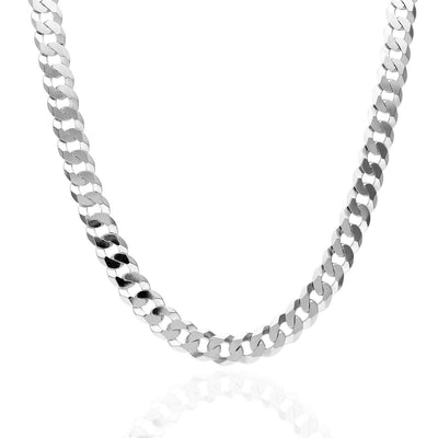 Sterling Silver 7mm Cuban Chain (Solid Links) 20"-30"