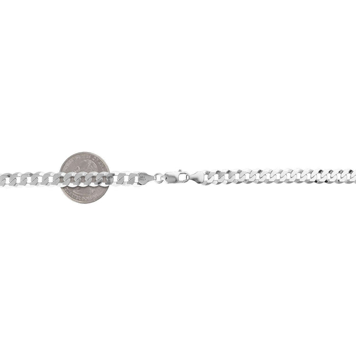 Sterling Silver 7mm Cuban Chain (Solid Links) 20"-30"