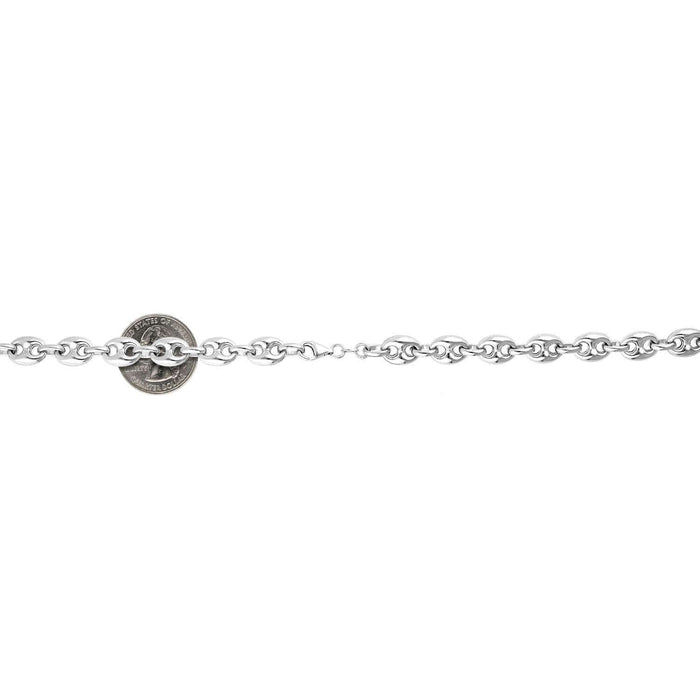 Sterling Silver 9.5mm Puffed Anchor Mariner Chain (Hollow) 22"-36"