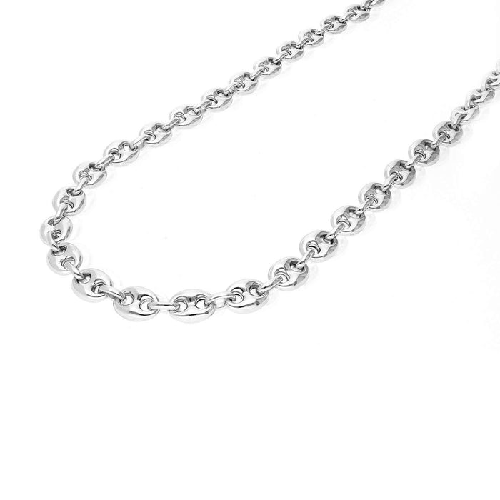 Sterling Silver 12mm Puffed Anchor Mariner Chain (Hollow) 24"-36"