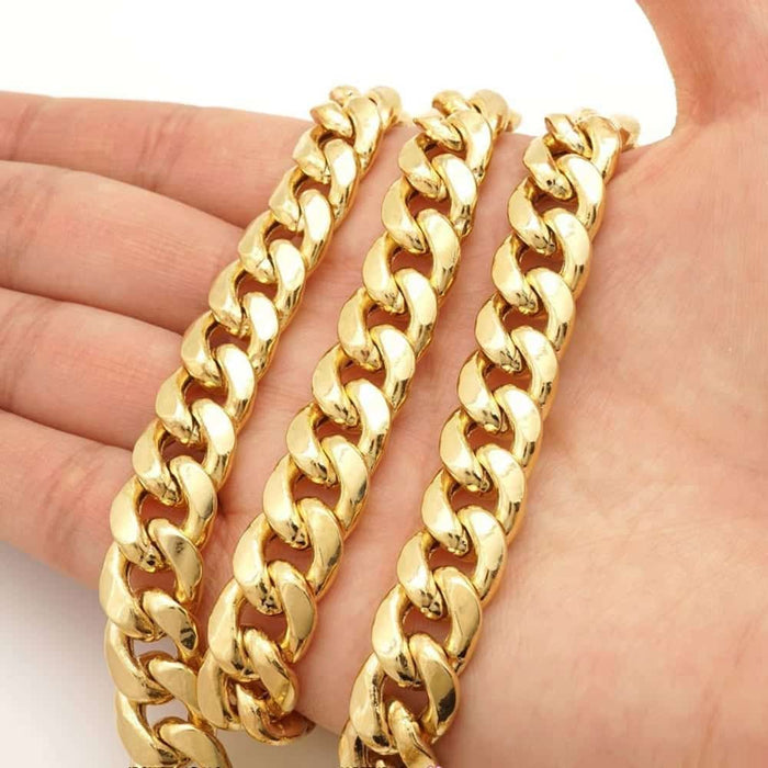 14K Yellow Gold 11mm Miami Cuban Chain (Hollow) 26"-34"