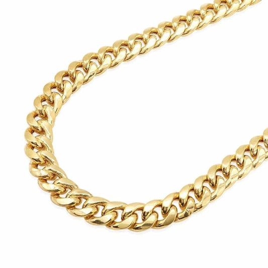 14K Yellow Gold Hollow 11mm Miami Cuban Chain 26" 28" 30" 32" 34"