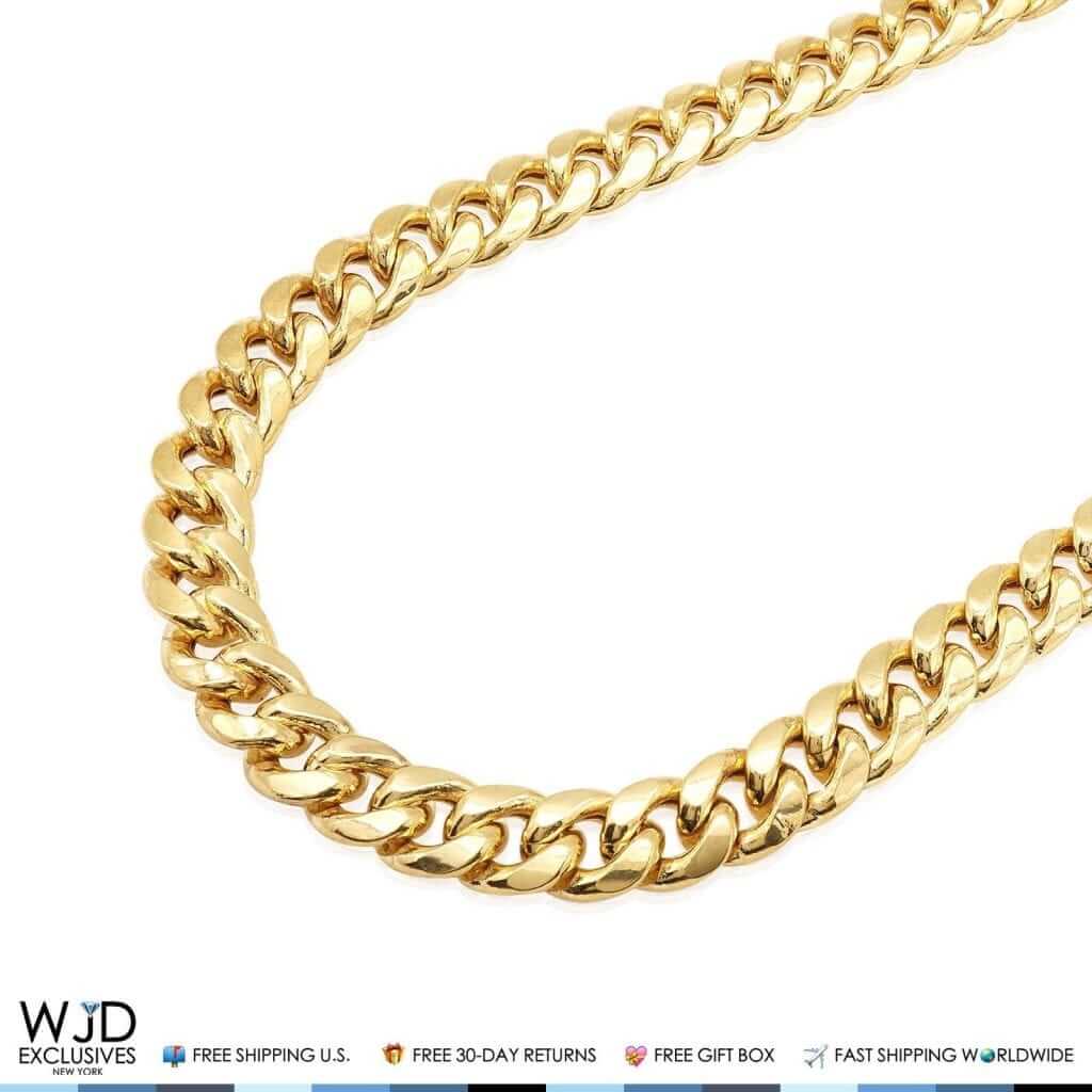 14K Yellow Gold 13mm Miami Cuban Chain (Hollow) 26"