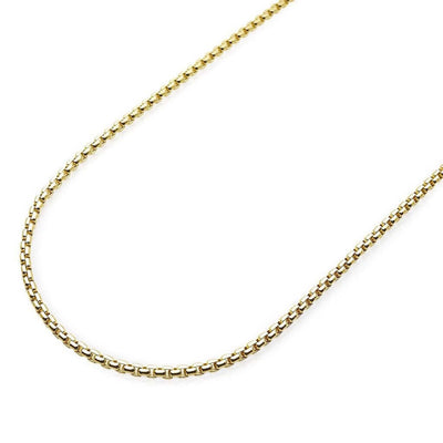 14K Yellow Gold 2mm Round Box Chain (Solid Links) 18"-26"