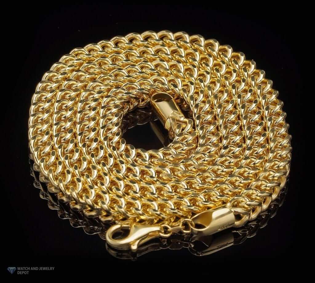 14K Gold 5.5mm Franco Chain (Hollow) 22"-28"