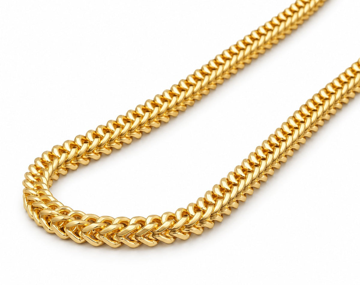 14K Gold 5.5mm Franco Chain (Hollow) 22"-28"
