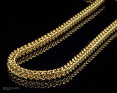 14K Gold 5.5mm Franco Chain (Hollow) 22"-28"