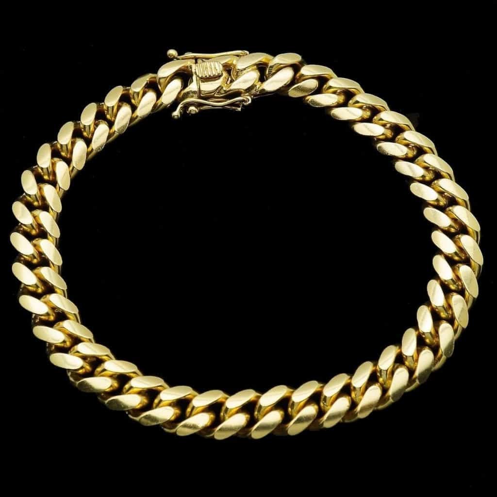 Solid 14K Gold Yellow 9mm Miami Cuban Curb Men's Bracelet 8.5” HEAVY