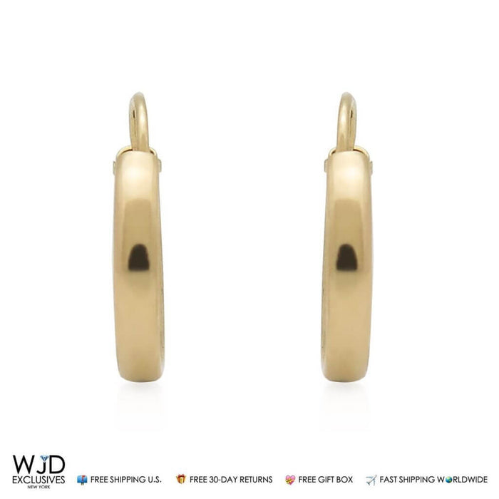 14K Yellow Gold 19mm Diameter Hoop Earrings