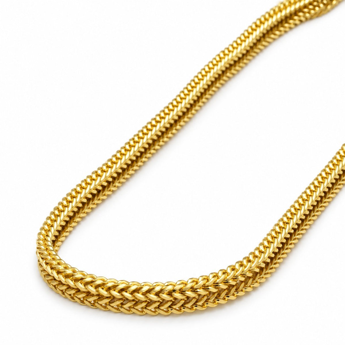 14K Yellow Gold 4mm Franco Chain (Hollow) 24"-32"