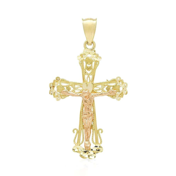 Crucifix Cross Religious Charm Pendant 1.7"