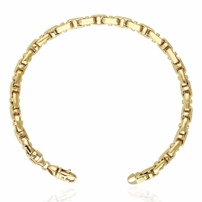 10K Yellow Gold 5.2mm Bullet Bracelet (Hollow) 9"