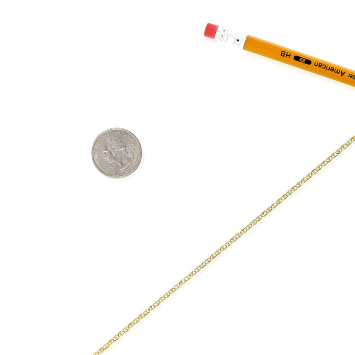 10K Yellow Gold 2.7mm Anchor Mariner Chain (Solid Links) 16"-24"