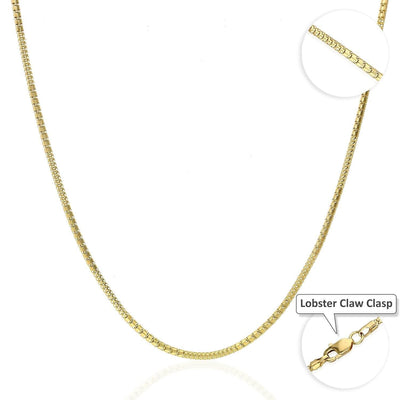 10K Yellow Gold 1.5mm Box Chain (Hollow) 16"-24"
