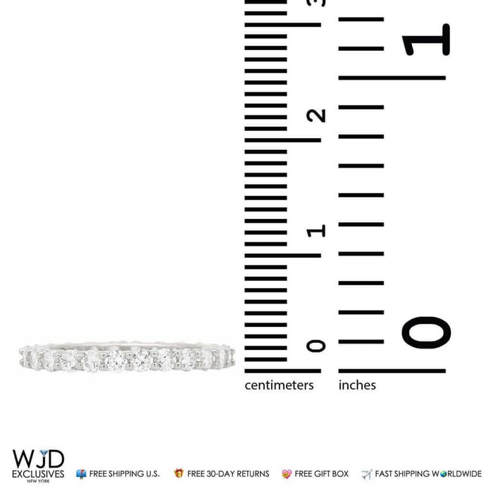 1.5CTW CZ 14k Gold Round-Cut Eternity Ring