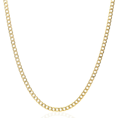 10K Yellow Gold 3.5mm Cuban Chain (Hollow) 16"-26"
