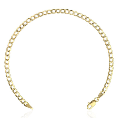 10K Yellow Gold 3.5mm Cuban Bracelet (Hollow) 7" 8"