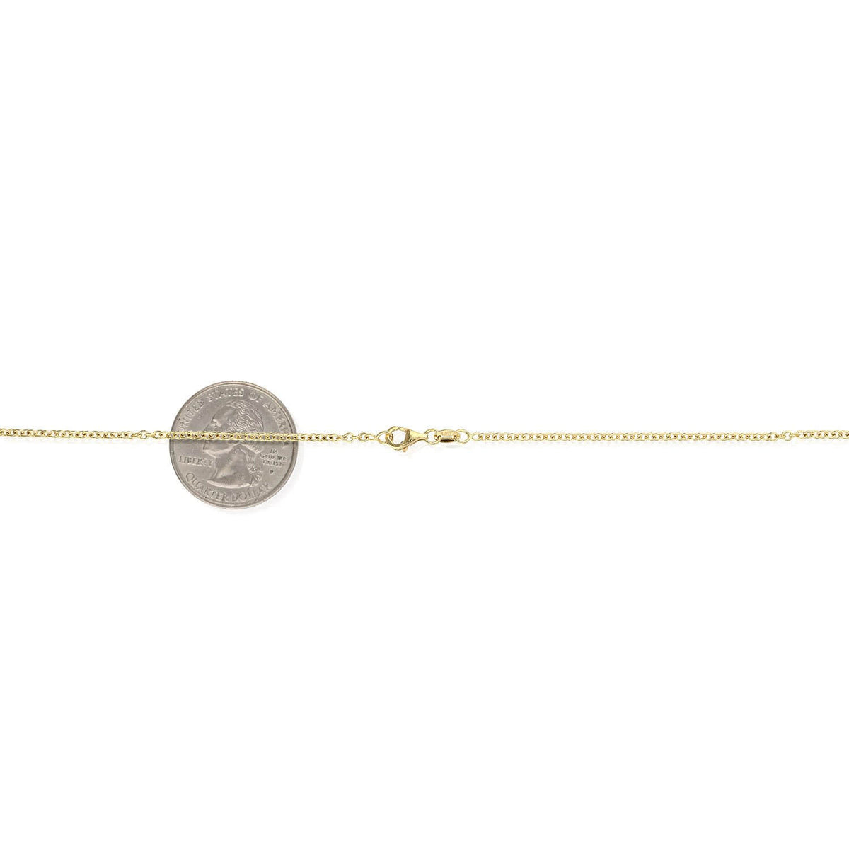 18K Yellow Gold 2mm Cable Chain (Solid Links) 16"-24"
