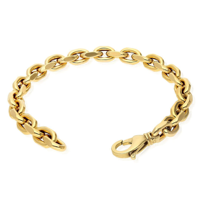 14K Yellow Gold 7.5mm Cable Bracelet (Hollow) 8"