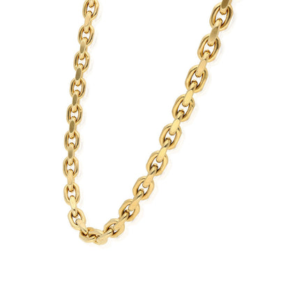 14K Yellow Gold 7.5mm Diamond Cut Cable  Chain Necklace 22" 24" 26"