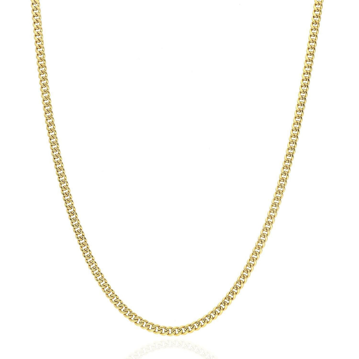 Kids 14K Yellow Gold 2.9mm Miami Cuban Chain (Hollow) 16"-20"