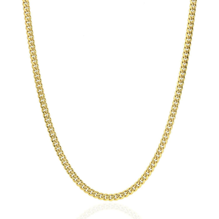 14K Yellow Gold 3.7mm Miami Cuban Chain (Hollow) 18"-26"