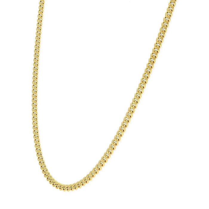 14K Yellow Gold 3.7mm Miami Cuban Chain (Hollow) 18"-26"