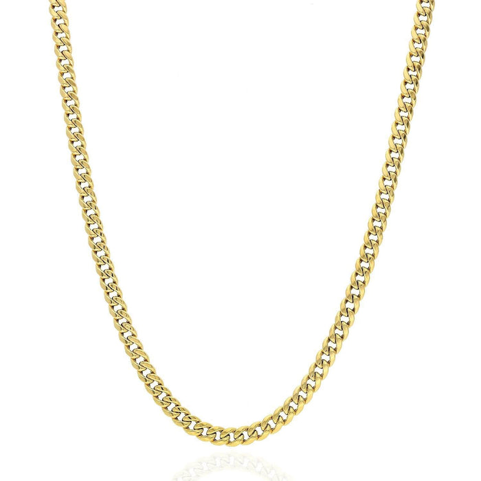 14K Yellow Gold 4.5mm Miami Cuban Chain (Hollow) 18"-26"