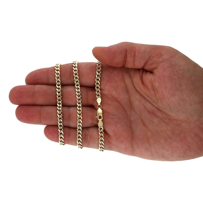 14K Yellow Gold 4.5mm Miami Cuban Chain (Hollow) 18"-26"