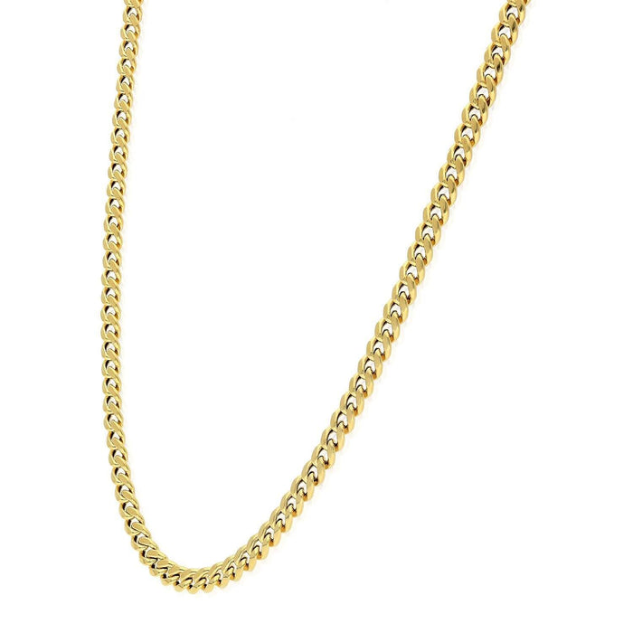 14K Yellow Gold 4.5mm Miami Cuban Chain (Hollow) 18"-26"