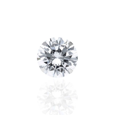 4CT CZ 14K White Gold Round 10mm Stud Earring (Single Half Pair)