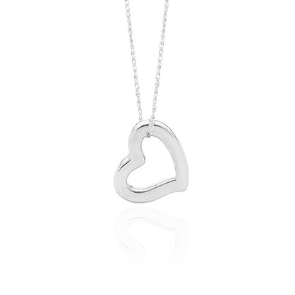 14K Real Gold Yellow, White, Rose Rope Open Heart Pendant Necklace 18"